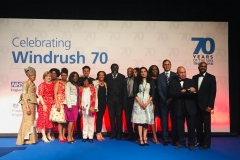 Dr Sanjeev Nayak at 10, Downing Street, London collecting Windrush 70 Award from the British Prime Minister Rt Hon Theresa May for his contribution to the NHS